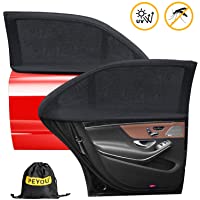 PEYOU Parasol Coche (2 Unidades)- Visera para Ventana Lateral de Coche Doble Tejido- Protección Solar- Reducir la…